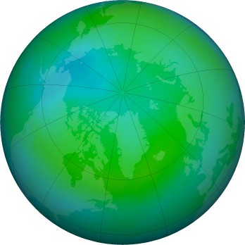 Arctic ozone map for 2018-09